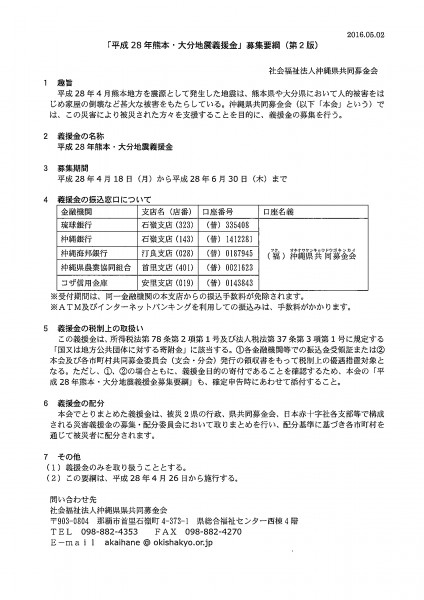 熊本・大分地震義援金